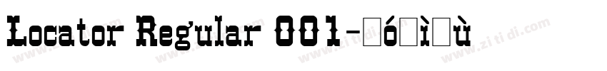 Locator Regular 001字体转换